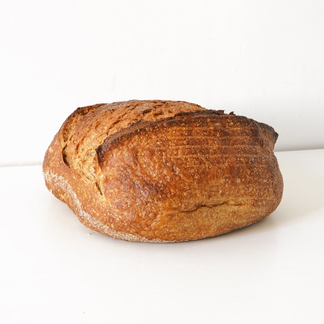 image of a whole sourdough loaf